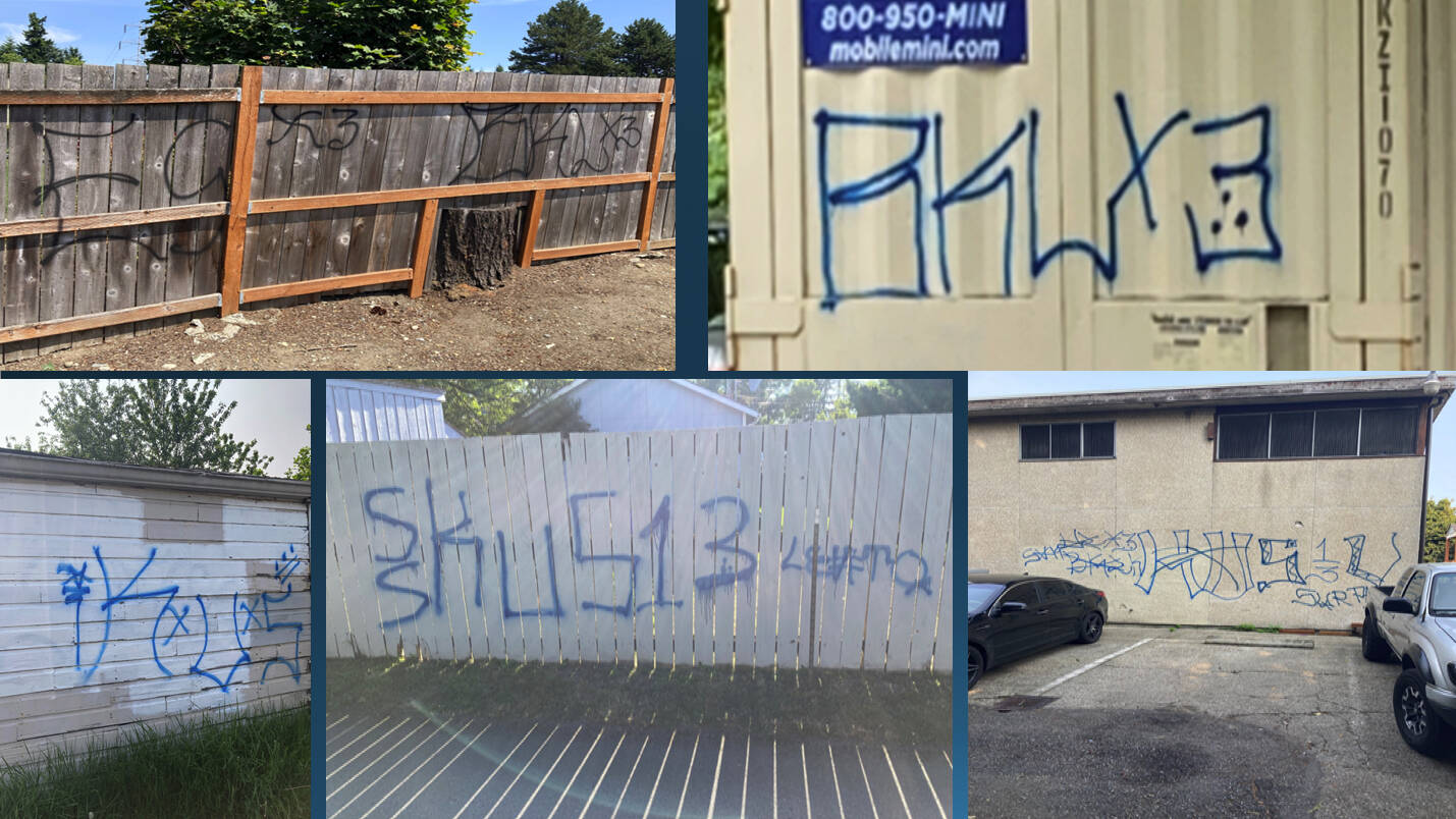 Renton graffiti possibly linked to gangs. Photo courtesy of City of Renton