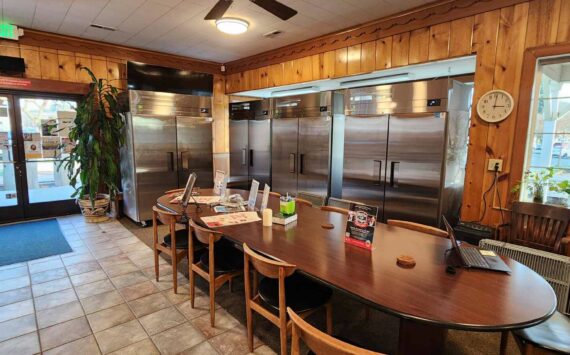 Four of the seven freezers at the Renton Chamber are currently being used by the Salvation Army Renton while their freezer is being repaired. Photo courtesy of the Renton Chamber of Commerce.