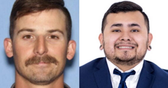 A photo of David Scott (left) from charging documents, and a photo of Alex Diaz Rios (right) from Ballotpedia. Courtesy photos