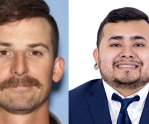 A photo of David Scott (left) from charging documents, and a photo of Alex Diaz Rios (right) from Ballotpedia. Courtesy photos