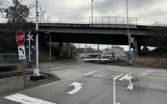 The section of Houser Way North expected to be closed. Photo by Drew Dotson/ Sound Publishing