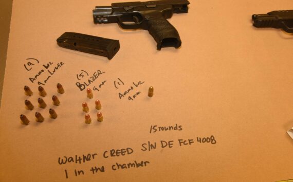 Photos of one of the firearms retrieived during the arrest. Photo courtesy of Renton Police Department.