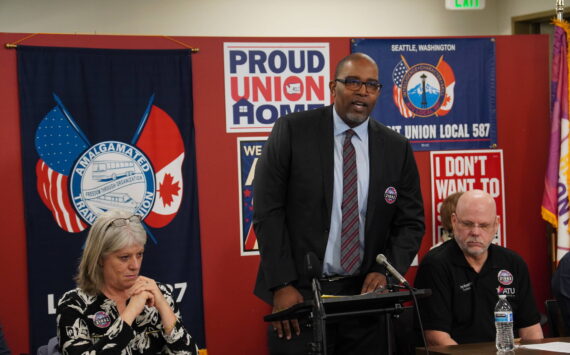 De’Sean Quinn, recently appointed King County Councilmember for District 5, speaks about transit safety. Photo by Joshua Solorzano/Renton Reporter